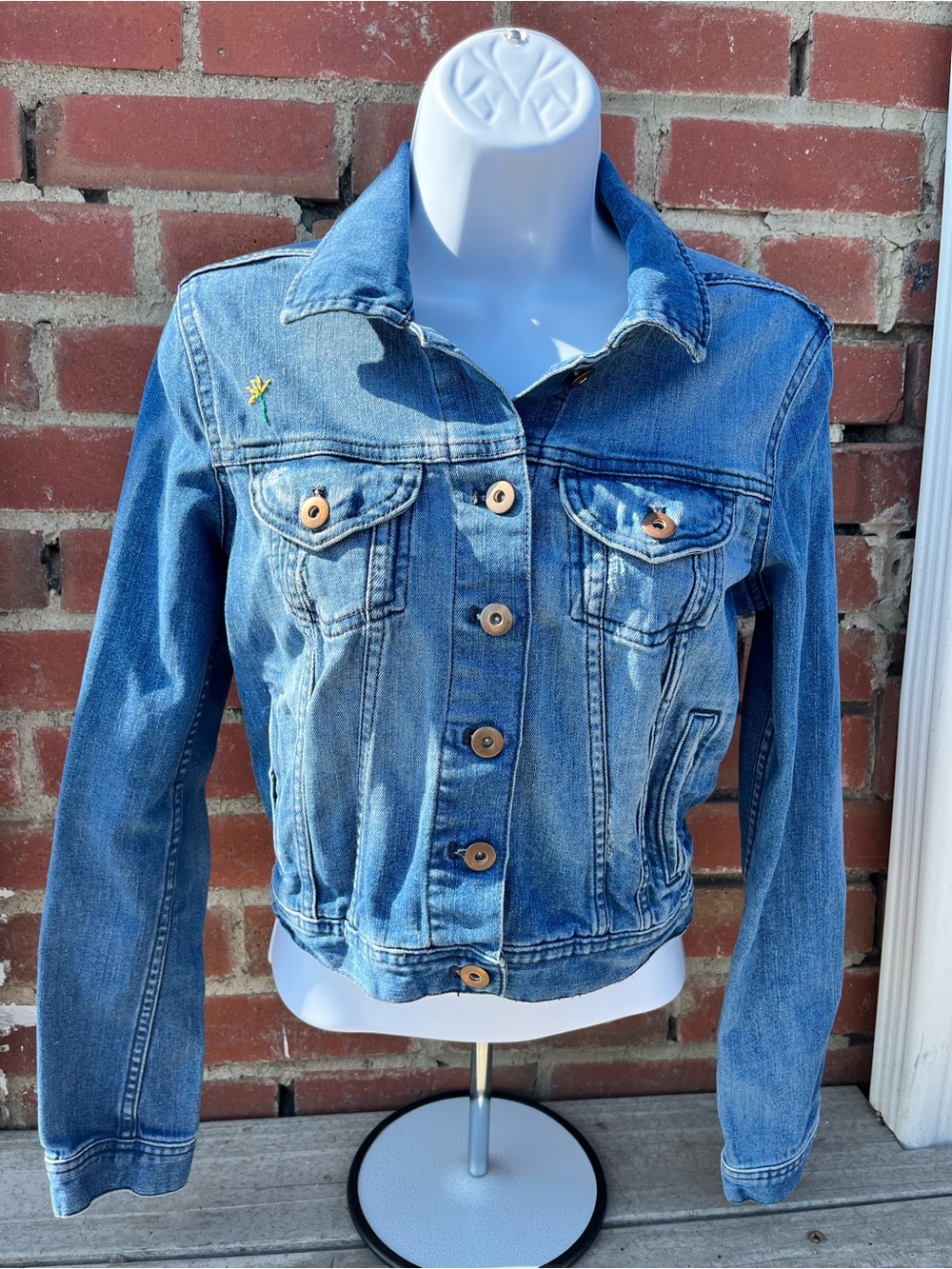 Forever 21 Classic Blue Denim Jacket with Button Front